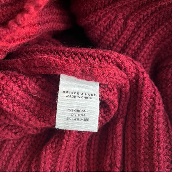 Apiece Apart Eco Nueva Merel Sweater in Chipotle Red - Picture 8 of 9